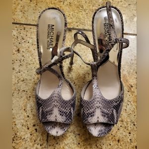 Michael kors snakeskin heels
